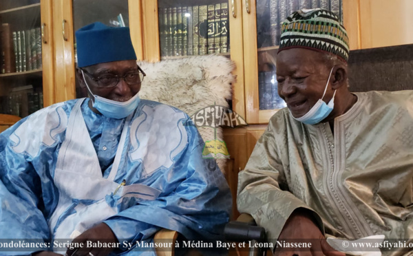 Médina Baye Niass - Condoléances: Serigne Babacar Sy Mansour à Médina Baye et Leona Niassene