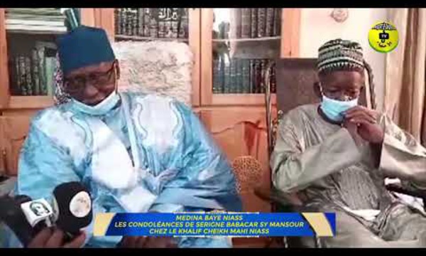 Condoléances Serigne Babacar Sy Mansour à Mèdina Baye Niasse et Léona Niassene
