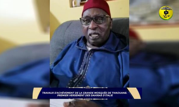 Travaux d'achèvement de la mosquée de Tivaouane : les dahiras d'Italie contribuent à hauteur de 77 500 000 fcfa...