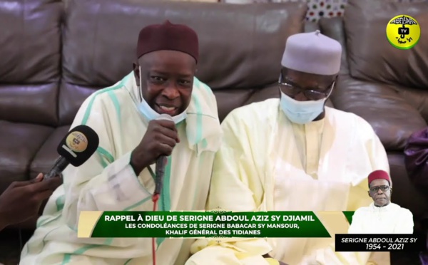 FASS-Rappel à Dieu Sr A. Aziz Sy Djamil - Les Condoléances de Serigne Babacar Sy Mansour Al Khalifa