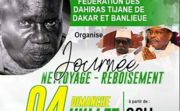 Journée de nettoyage et de reboisement des allées Khalifa Ababacar Sy (Rta), le Dimanche 04 Juillet 2021: Un « Ndigël » de Serigne Babacar Sy à Serigne Pape Malick Sy