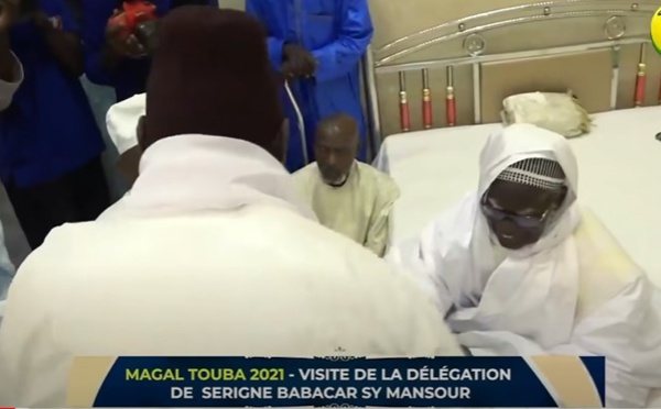 MAGAL TOUBA 2021 - VISITE DE LA DÉLÉGATION DE SERIGNE BABACAR SY MANSOUR CHEZ SERIGNE MOUNTAKHA