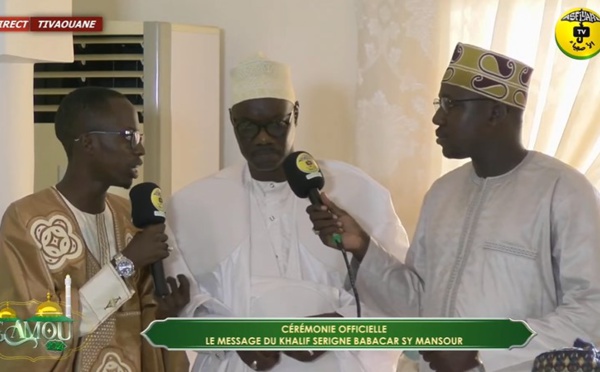 DIRECT TIVAOUANE - Cérémonie Officielle - Le Message du Khalif Sérigne Babacar Sy Mansour