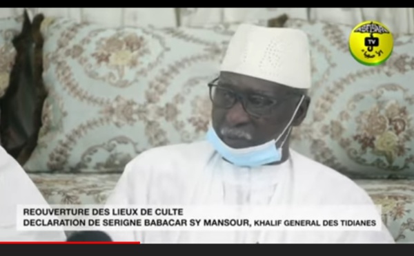 COMMUNIQUÉ SUITE À LA DÉCLARATION DU KHALIFE GÉNÉRAL DES TIDIANES SUR LA RÉOUVERTURE DES MOSQUÉES.