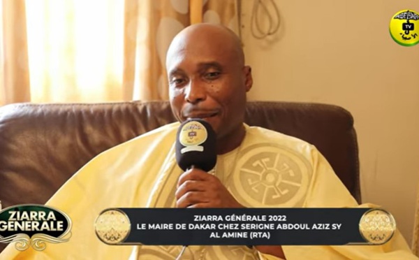 Ziarra Générale 2022 - Visite du Maire de Dakar Barthlemy Dias chez Serigne Abdou Aziz Al Amine(rta)