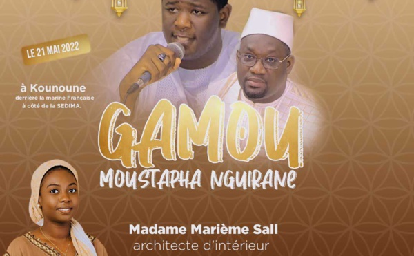 KOUNOUNE : Gamou Monsieur Moustapha NGUIRANE, ce Samedi 21 mai 2022.