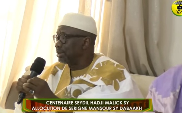 Centenaire de MAODO - Allocution de Serigne Mansour Dabakh devant le President Macky Sall