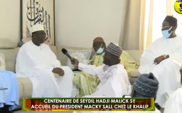 CENTENAIRE DE MAODO - Accueil du Président Macky Sall chez le Khalif Serigne Babacar Sy Mansour