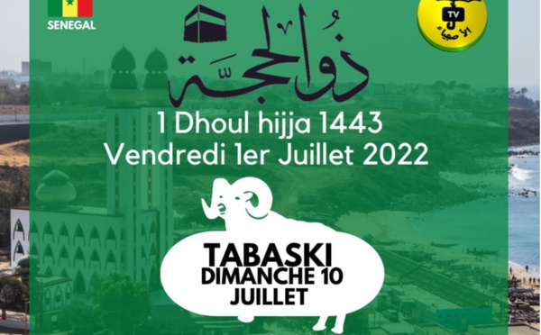 SÉNÉGAL : La Tabaski sera célébrée le Dimanche 10 Juillet 2022 (Commission)