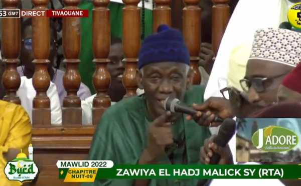 DIRECT TIVAOUANE - BURD 2022 - NUIT 9 - ZAWIYA SEYDIL HADJ MALICK SY (RTA)