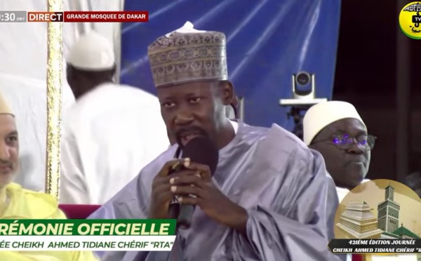 DIRECT- GRANDE MOSQUEE DAKAR - CEREMONIE OFFICIELLE JOURNEE CHEIKH AHMED TIDIANE CHERIF(RTA) DU 2022