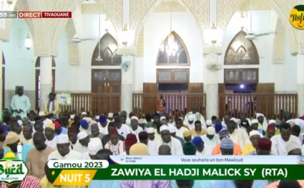 DIRECT - TIVAOUANE BURD NUIT 5 - ZAWIYA EL HADJI MALICK SY (RTA) DU 20 SEPTEMBRE 2023