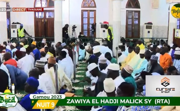 DIRECT -TIVAOUANE BURD 2023 NUIT 9 - ZAWIYA EL HADJI MALICK SY (RTA) DU 24 SEPTEMBRE 2023