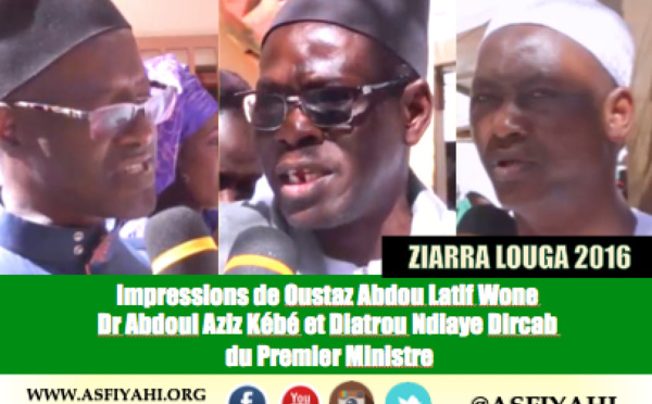 VIDEO- ZIARRA LOUGA 2016 - Réaction de la Délégation du Premier Ministre conduite par son Dircab et du Dr Abdoul Aziz Kébé
