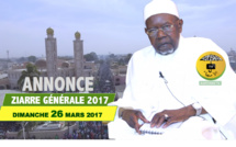 VIDEO - Suivez la Déclaration de Serigne Abdoul Aziz Sy Al Amine en prelude à la Ziarre Générale 2017 prevue le Dimanche 26 Mars à Tivaouane