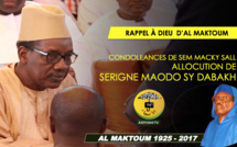 VIDEO - Rappel à Dieu de Serigne Cheikh Tidiane Sy - L'allocution de Serigne Maodo SY Dabakh