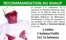URGENT - Recommandation du Khalif Général des Tidianes en prélude au Gamou  2017