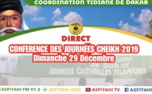 REPLAY -  GRANDE MOSQUEE - Conférence  des Journées Cheikh 2019 - Dimanche 29 Decembre - THÉME: Citoyenneté et Pureté, véritables valeurs de l'Islam Traité par Oustaz Abdoul Aziz Fall
