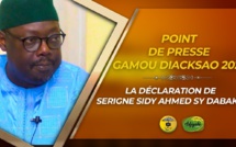 VIDEO - DIACKSAO : Suivez La déclaration de Serigne Sidy Ahmed Sy Dabakh lors du point de presse en prélude du Gamou Diacksao 2020 