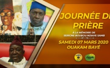 VIDEO ANNONCE : Suivez l'appel de la Journée de prière à la mémoire de Serigne El hadji Boubou Ndiaye Samb à Ouakam, samedi 07 Mars 2020