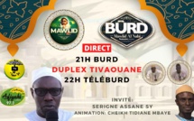 TÉLÉBURD du 11 Octobre En Duplex de Tivaouane -INVITE: Serigne Hassane Sy et Cheikh Tidiane Mbaye
