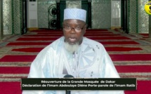 Réouverture de la Grande Mosquée de Dakar Déclaration du Porte-parole de l’Imam Ratib