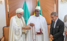 Le Khalif Cheikh Sidi Ali Bel Arabi a été reçu ce Vendredi au palais de la république par le Chef de l'Etat Macky SALL