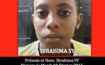 Avis de recherche du jeune Ibrahima Sy